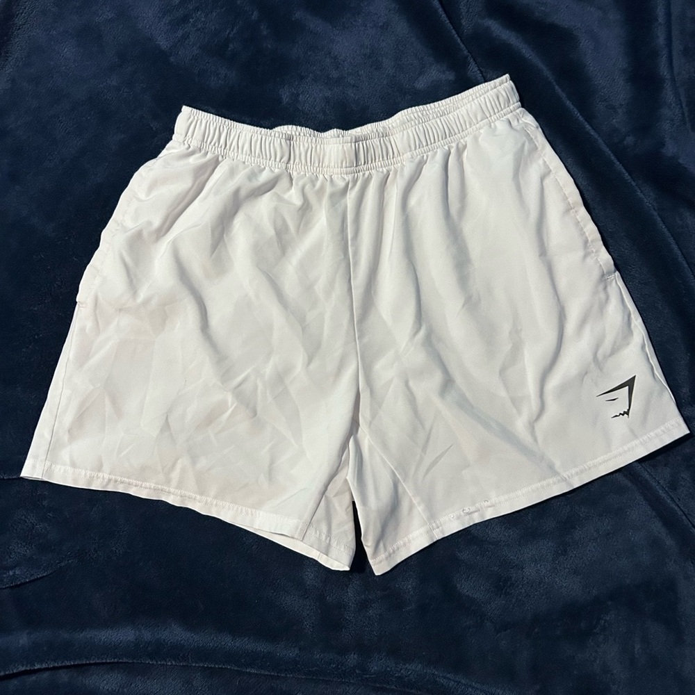 White Gymshark Arrival 5” Shorts